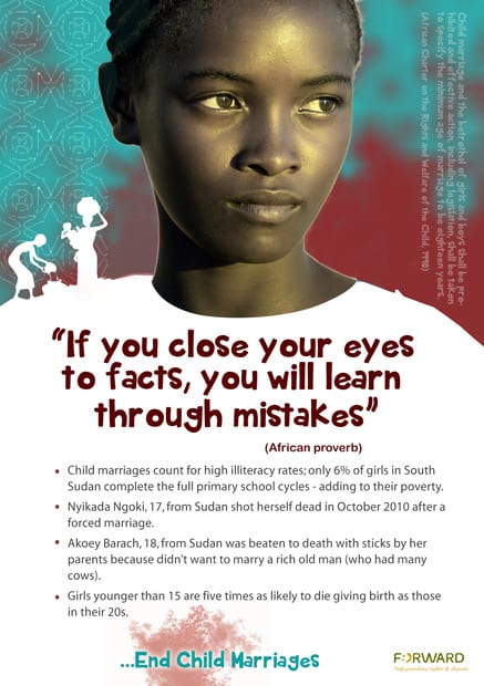 Advertising concept: "End Child Marriages"