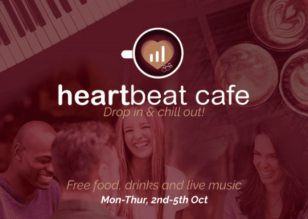 Heartbeat Cafe flyer invitation