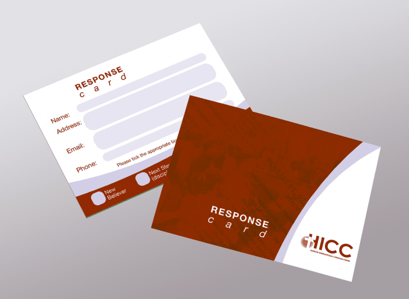 HICC: New person's Response card